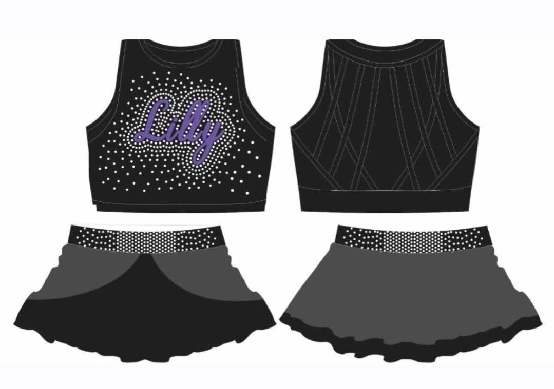 Custom Dance Cheer Couture glam Rhinestone Detailing activewear