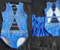 Custom Dance Costume With Sparkling Rhinestone Detailing For Competition