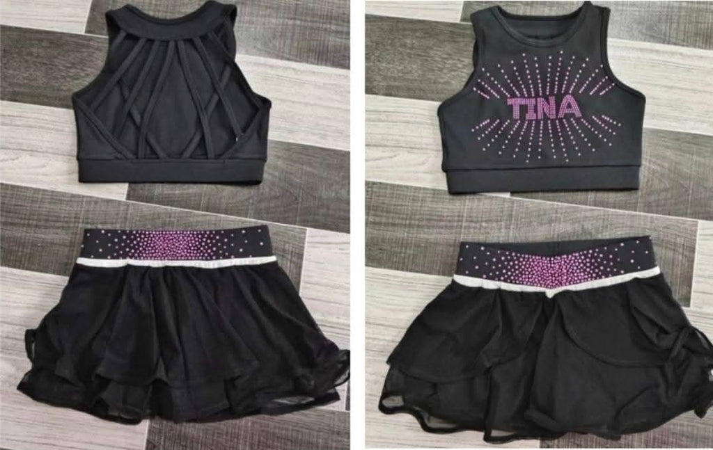 Custom Dance Cheer Couture glam Rhinestone Detailing activewear