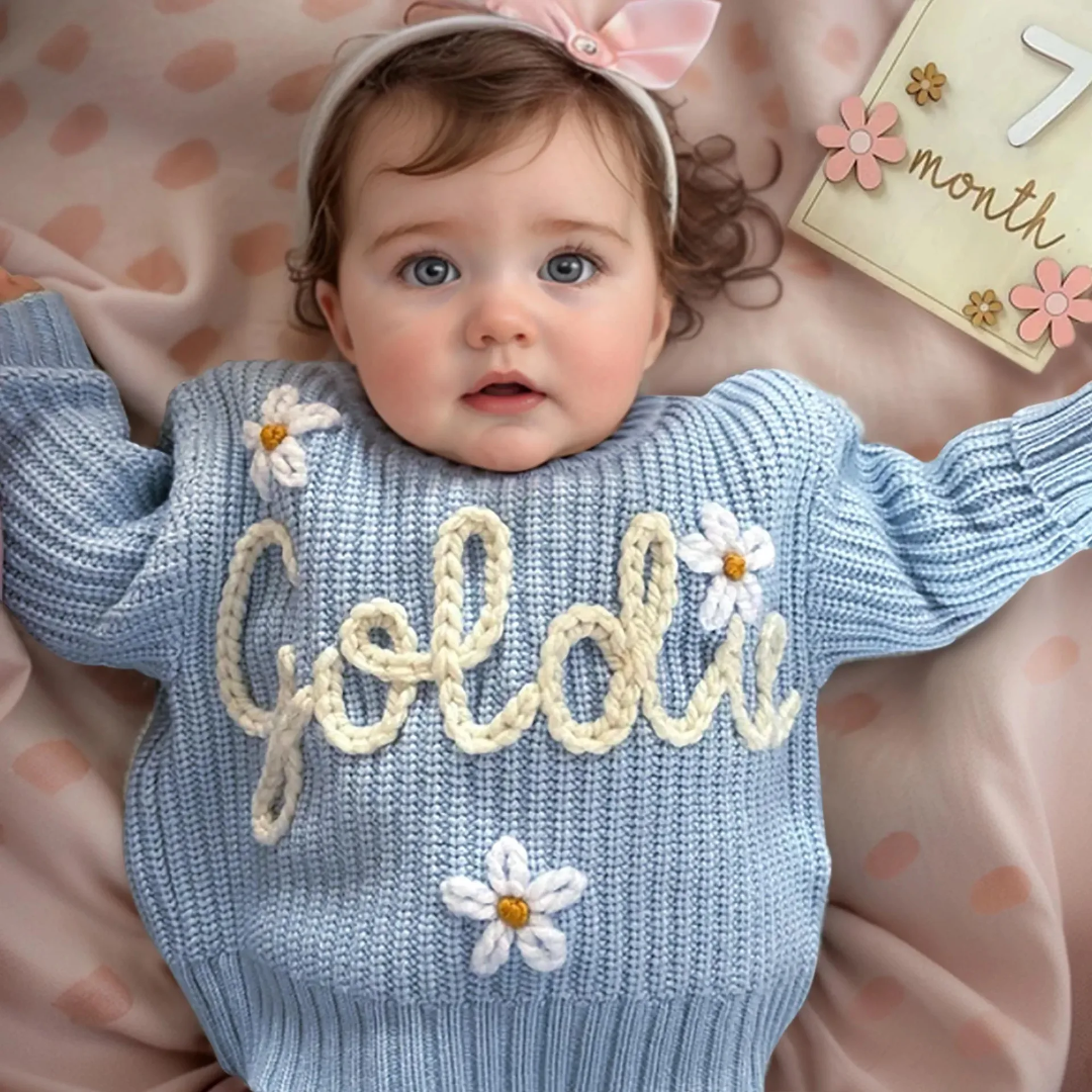 Oversized Boho Custom hand Embroidery Adult and kids sizes